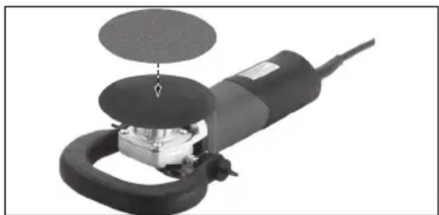 METABO PE 1525 - Rubber schuurplateau en schuurpapier aanbrengen - 1
