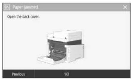 CANON iSENSYS MF631Cn - Paper Jams Have Occurred - 1