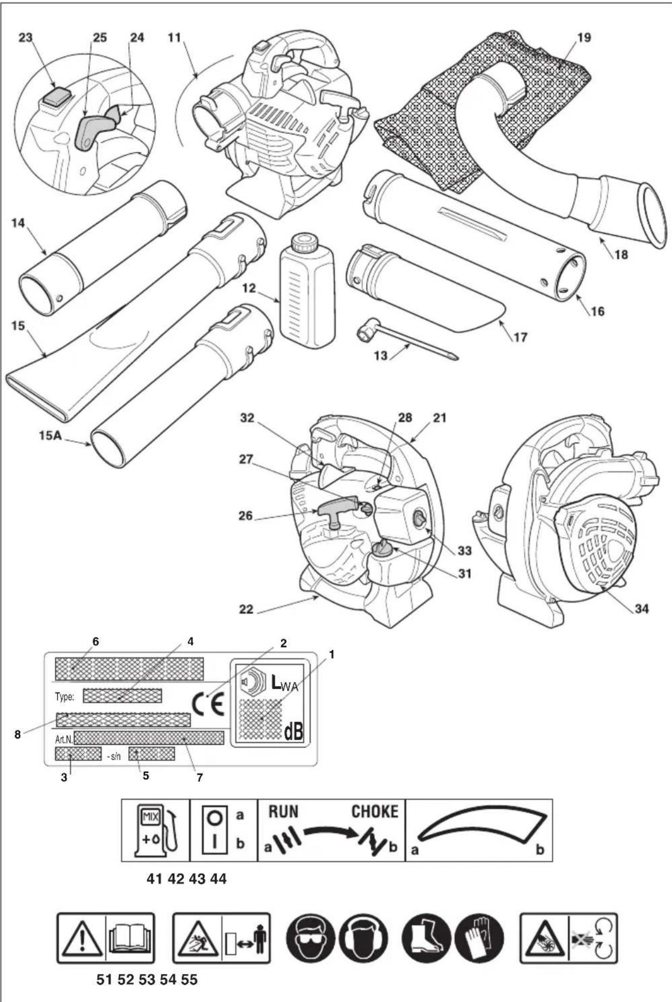 STIGA SBL 327 V - Bahç eçin elde taşnabilir üfleyici / Bahç eçin elde taşnabilir aspirator KULLANIM KILAVUZU - 1