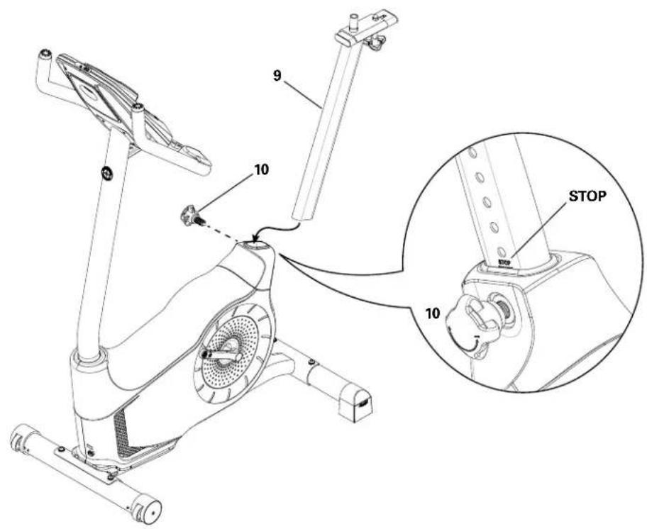Schwinn 570u - Installez le tube de selle sur le châssis - 1
