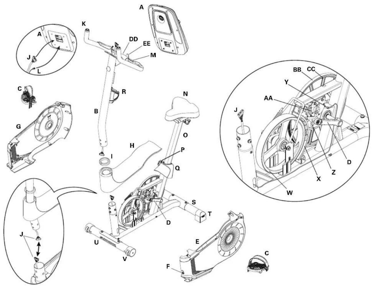 Schwinn 570u - Tous les mois ou au bout de 20 heures d'utilisation : - 1