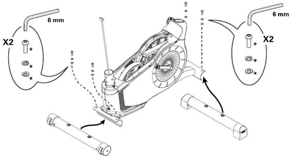 Schwinn 570u - Arrimez les stabilisateurs au châssis - 1