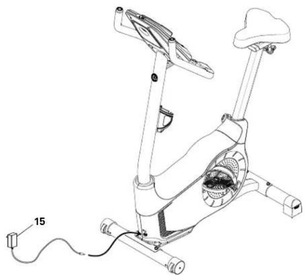 Schwinn 570u - Connectez l'adaptateur CA - 1