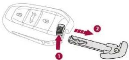 DS 5 Hybrid4 (2016) - Déverrouillage / Verrouillage avec la clé intégrée de l'Accès et Demarrage Mains Libres - 1