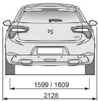 DS 5 Hybrid4 (2016) - Dimensions (en mm) - 2