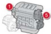 DS 5 (2012) - Principaux éléments du système Hybrid4 - 1
