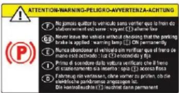CITROEN C4 SpaceTourer (2021) - Étiquette sur panneau de porte - 1
