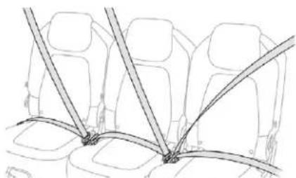 CITROEN C4 SpaceTourer (2021) - Ceintures de sécurité arrière 2^ème rangee - 1