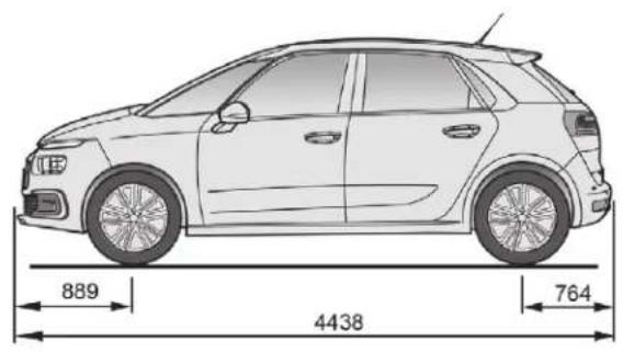 CITROEN C4 SpaceTourer (2021) - Dimensions (en mm) - 2