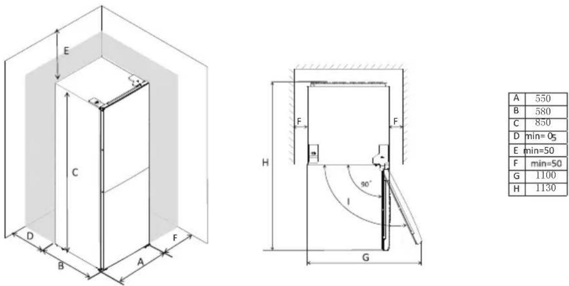 HOOVER HFLE54WN - Mere potrebega prostora - 1
