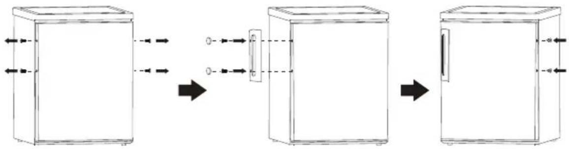 HOOVER HFLE54WN - Montera externt dorrhandtag (om ett externt handtag finns) - 1