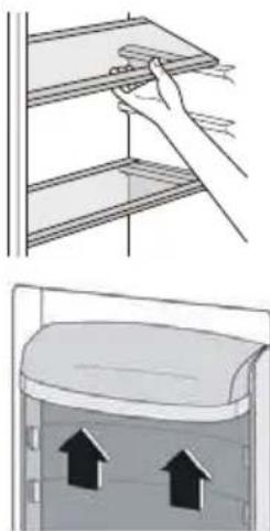 HOOVER HFLE54WN - Placering af hylder pa dore - 1