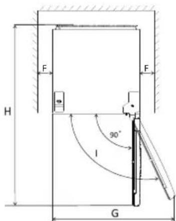 HOOVER HFLE54WN - Espacio necessario - 2