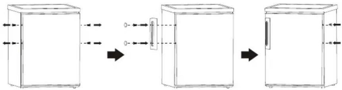 HOOVER HFLE54WN - Installeren van de deurhandgreep - 1