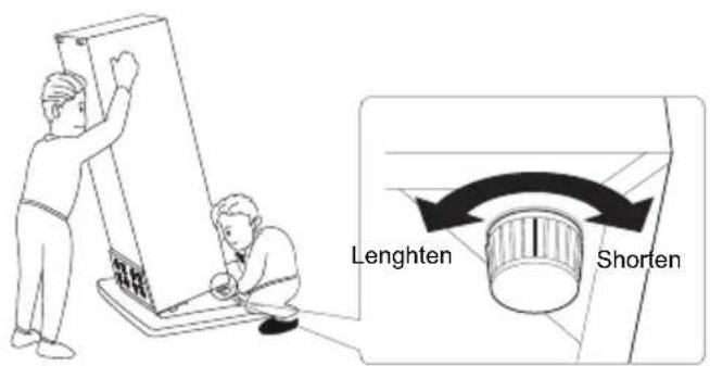 HOOVER HFLE54WN - Nivellering af encheden - 1