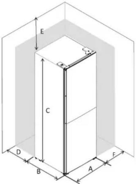 HOOVER HFLE54WN - Espacio necessario - 1