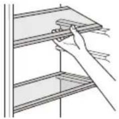 HOOVER HFLE54WN - Positioning the door balconies - 1
