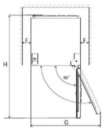 HOOVER HFLE54WN - Požadavky na prostor - 2