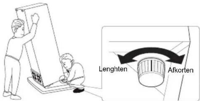 HOOVER HFLE54WN - Het apparaat waterpas zetten - 1