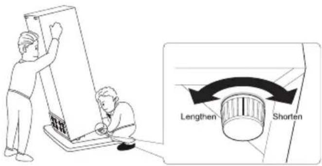 HOOVER HFLE54WN - Levelling the unit - 1