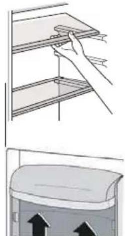 HOOVER HFLE54WN - Colocacion de los balconones de la puerta - 1