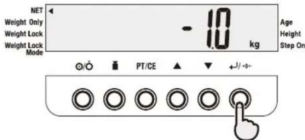 TANITA DC240MA III - Appuyez sur pour activer le pouvoir. - 5