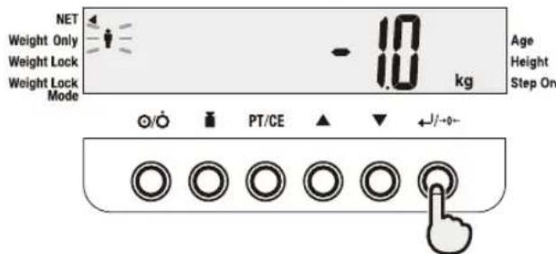 TANITA DC240MA III - Appuyez sur pour activer le pouvoir. - 7