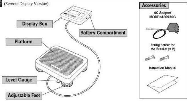 TANITA WB110MA - 1.Product Assembly and Components - 1