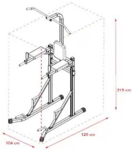 TUNTURI Power Tower PT20 - Weight capacity and dimension - 1