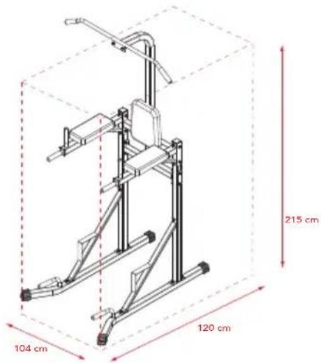 TUNTURI Power Tower PT20 - Painokapasiteetti ja mitat - 1