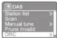 PHILIPS TAPR802 - Utilisation du menu en mode DAB - 1