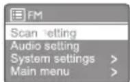 PHILIPS TAPR802 - Utilisation du menu en mode FM - 1