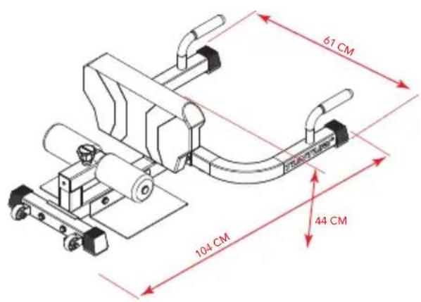 TUNTURI Sissy Squat WT20 - Tragkraft und Abmessung - 1