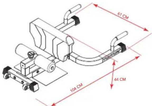 TUNTURI Sissy Squat WT20 - Peso máximo admisible y dimensiones - 1