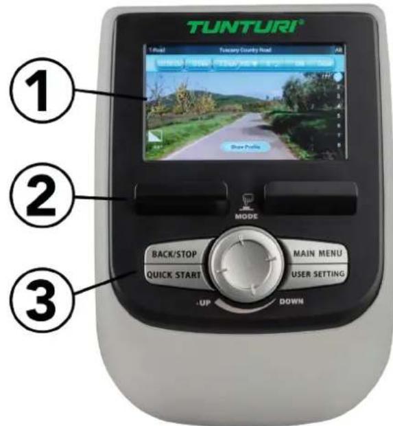 TUNTURI Endurance C80R - Ohjauspaneeli (kuva F) - 1