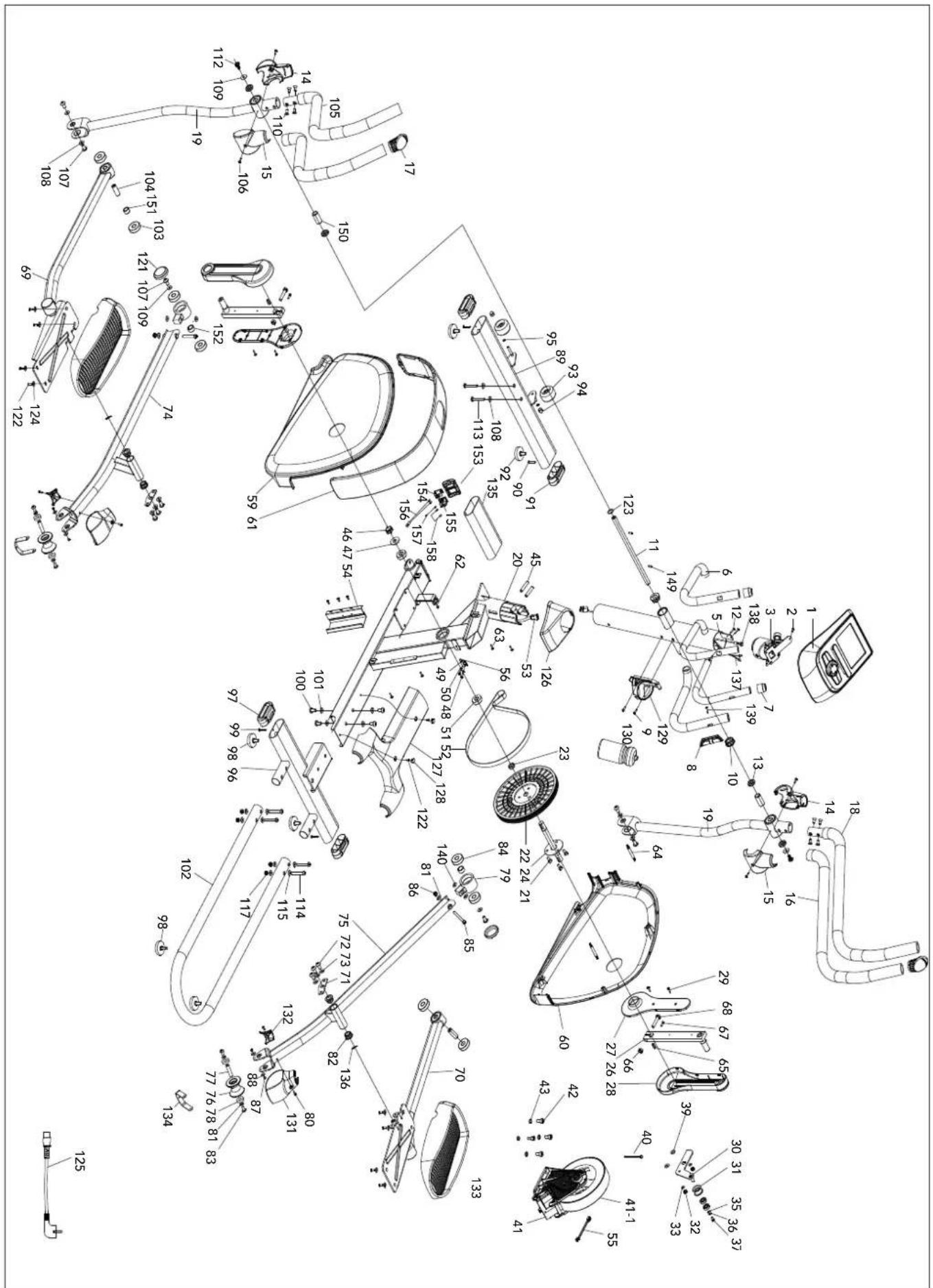 TUNTURI Performance C65F - Exploded view - 1