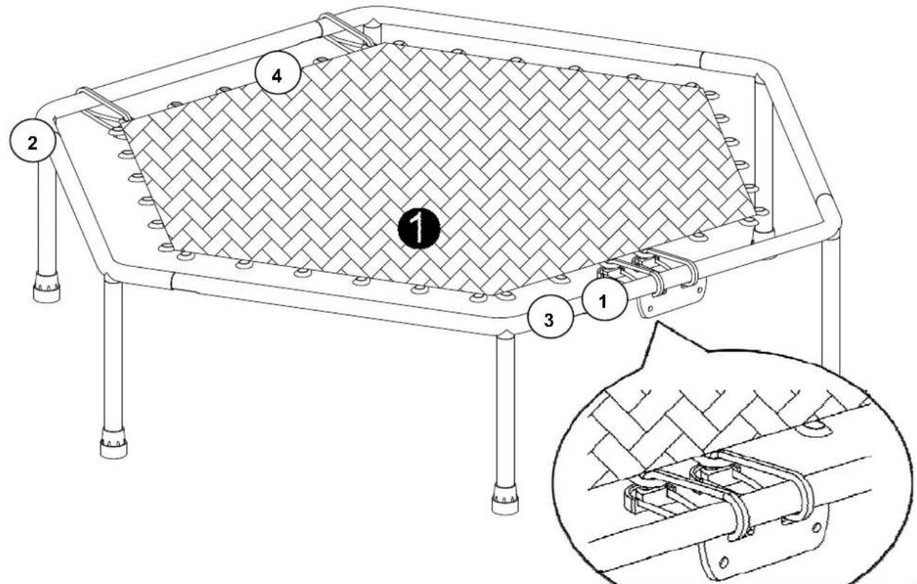 TUNTURI Fitness Trampoline - ETAPE 1 - 3
