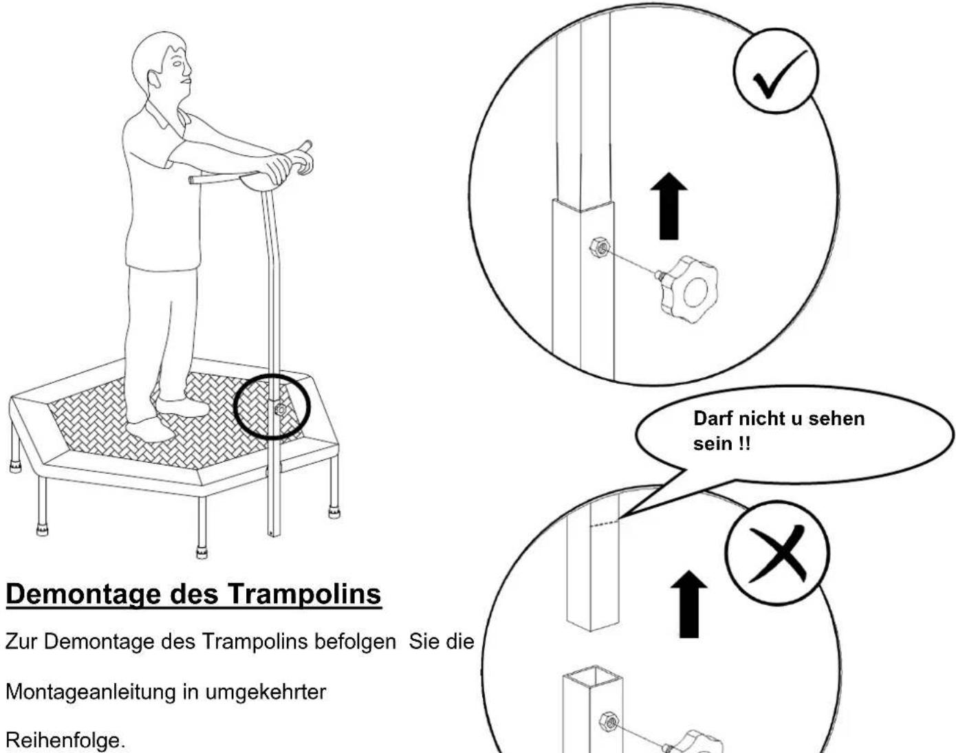 TUNTURI Fitness Trampoline - Verstellbarer Haltegriff - 1