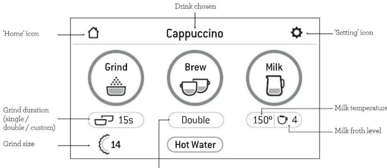BREVILLE the Barista Touch BES880 - DRINK SCREEN - 1