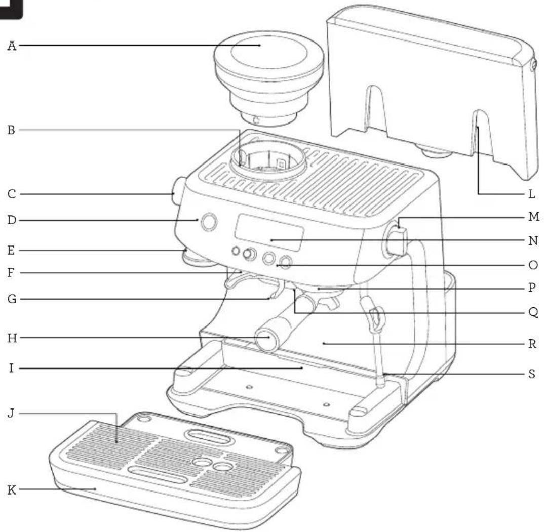 BREVILLE the Barista Pro BES878 - Composants - 1