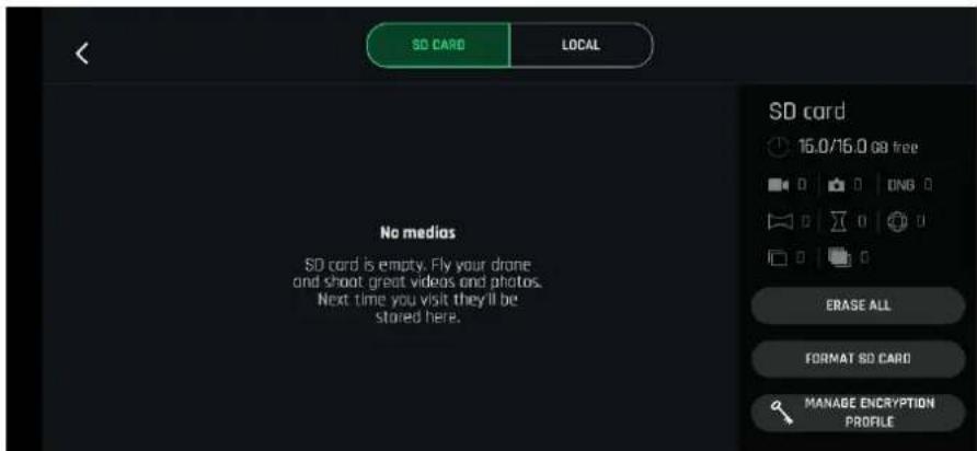 PARROT Anafi USA - Chiffrement de carte microSD - 2