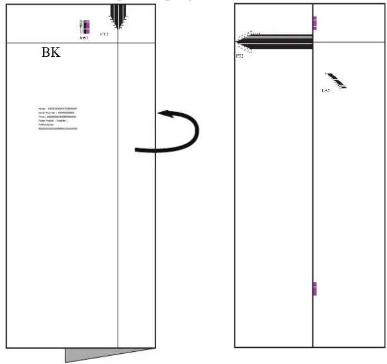 KYOCERA TASKalfa Pro 15000c - Mesurer la valeur de correction sur le verso. - 2