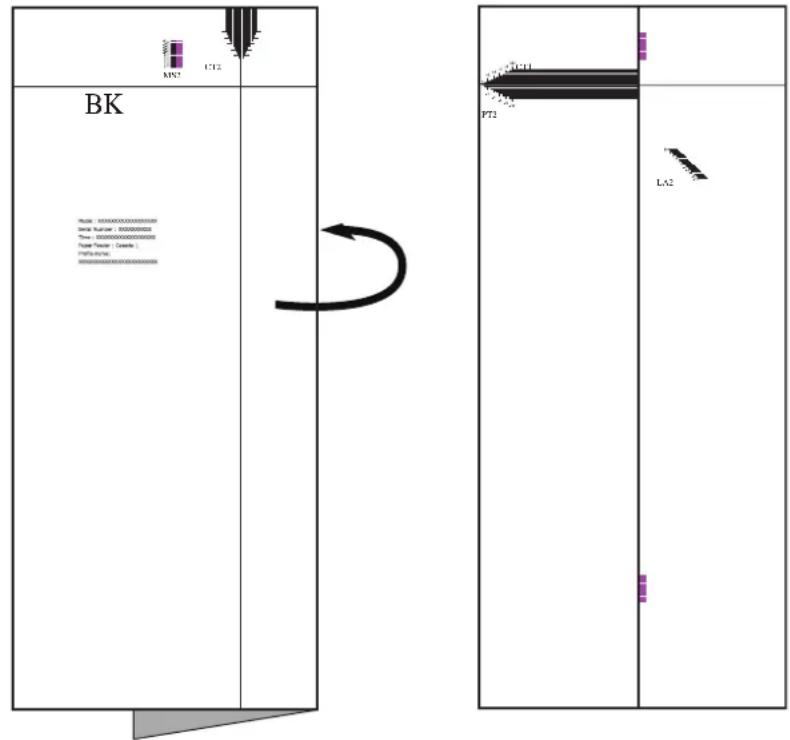 KYOCERA TASKalfa Pro 15000c - Mesurer la valeur de correction sur le verso. - 2