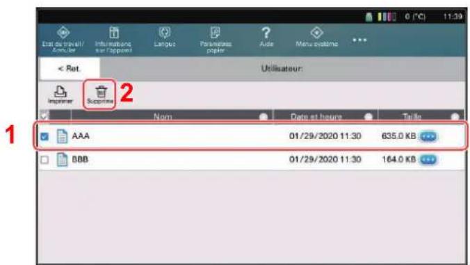 KYOCERA TASKalfa Pro 15000c - Supprimer le document. - 1