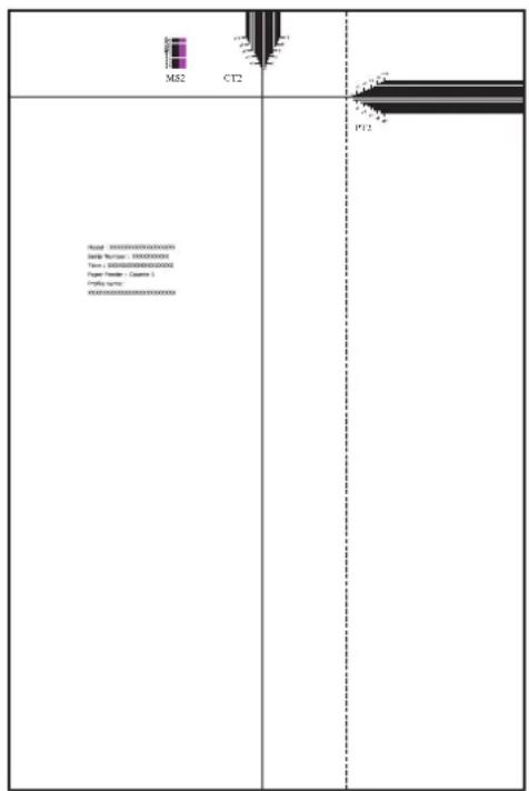 KYOCERA TASKalfa Pro 15000c - Sélectionner la marque de papier > [ ] (icône d'information) > « Éléments d'ajustement » [Imprimer graphique/Aide] > « Impr. mire » [Imprimer] - 2