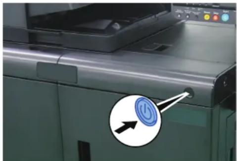 KYOCERA TASKalfa Pro 15000c - Appuyer sur l'interrupteur d'alimentation. - 1