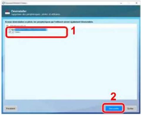 KYOCERA TASKalfa Pro 15000c - Désinstaller le logiciel. - 1