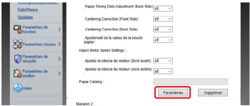 KYOCERA TASKalfa Pro 15000c - Configurer les paramètres. - 1