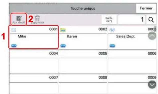 KYOCERA TASKalfa Pro 15000c - Ajouter des touches uniques. - 1