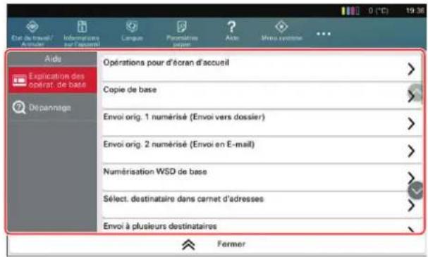 KYOCERA TASKalfa Pro 15000c - Sélectionner les éléments à vérifier dans la liste. - 1